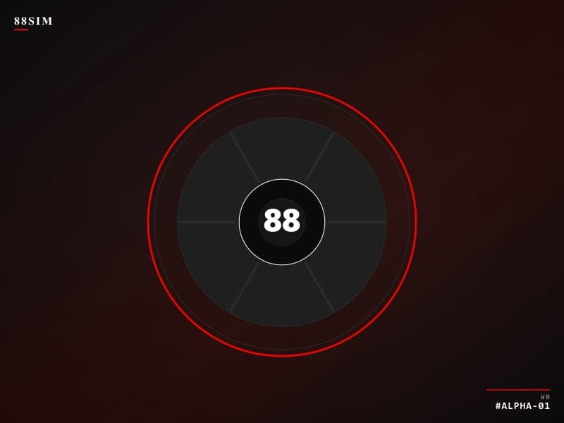 88SIM Alpha wheelbase, three-quarter view