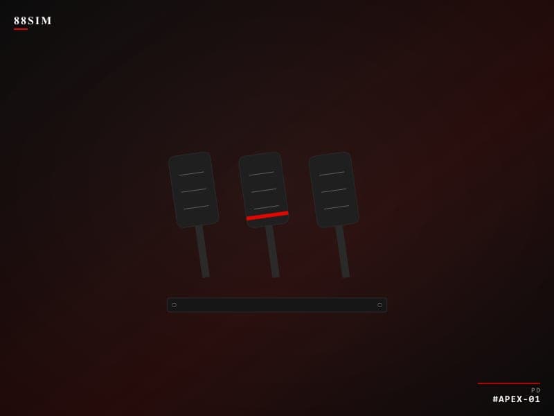 Педали 88SIM Apex с тензодатчиком, вид сверху