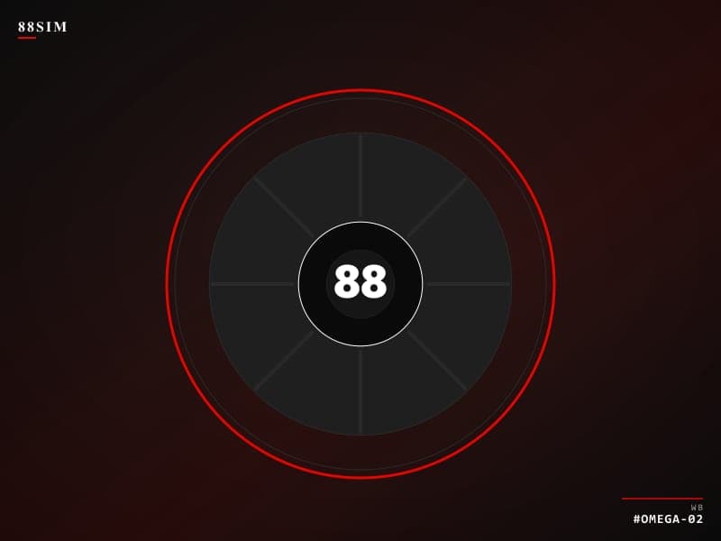 88SIM Omega Pro wheelbase front view