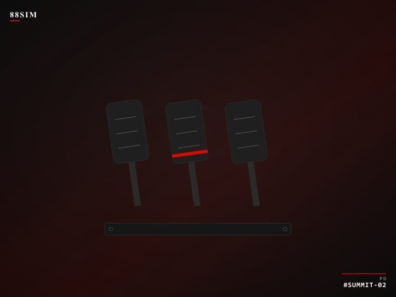 Гидравлические педали 88SIM Summit, вид сбоку